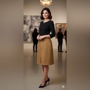 bebe Camel suede Skirt size 8